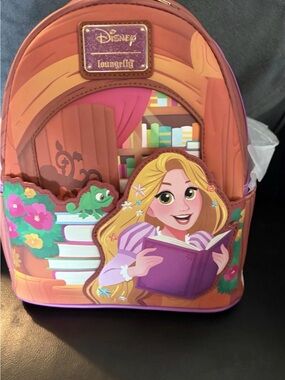 Loungefly Disney Rapunzel Storytime Backpack - Purple, Pink, Green, Brown